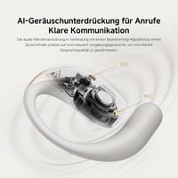 Xiaomi OpenWear Stereo Bluetooth slúchadlá - Otvorená konštrukcia, Hi-Res Audio, AI potlačenie hluku, 46-hodinová výdrž batérie, Cosmic Grey 10