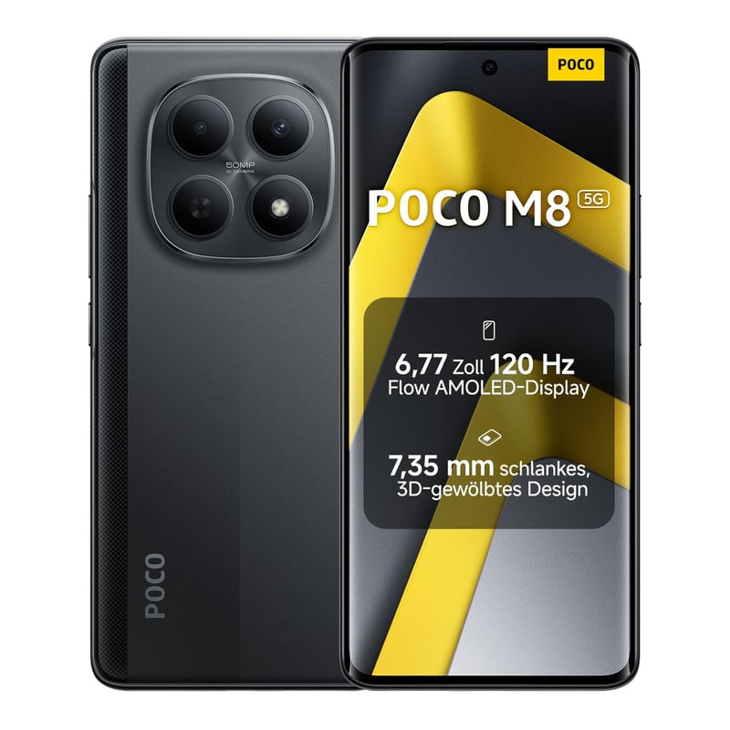 Smartfón XIAOMI Poco M8 5G, 8 GB RAM + 512 GB úložisko, 6,77" 120 Hz AMOLED displej, 50 MP duálny fotoaparát, čierny