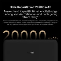 Xiaomi Redmi 20000 mAh 18W rýchlonabíjacia powerbanka, čierna, obojsmerné nabíjanie, externá batéria kompatibilná s iPhone 2