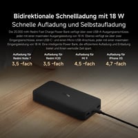 Xiaomi Redmi 20000 mAh 18W rýchlonabíjacia powerbanka, čierna, obojsmerné nabíjanie, externá batéria kompatibilná s iPhone 3