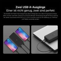Xiaomi Redmi 20000 mAh 18W rýchlonabíjacia powerbanka, čierna, obojsmerné nabíjanie, externá batéria kompatibilná s iPhone 4