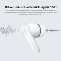 Bezdrôtové slúchadlá XIAOMI Redmi Buds 5 Pro, Bluetooth 5.3, aktívne potlačenie hluku 52 dB, výdrž batérie 38 hodín, Hi-Res Audio, LDAC, koaxiálny duálny menič 5