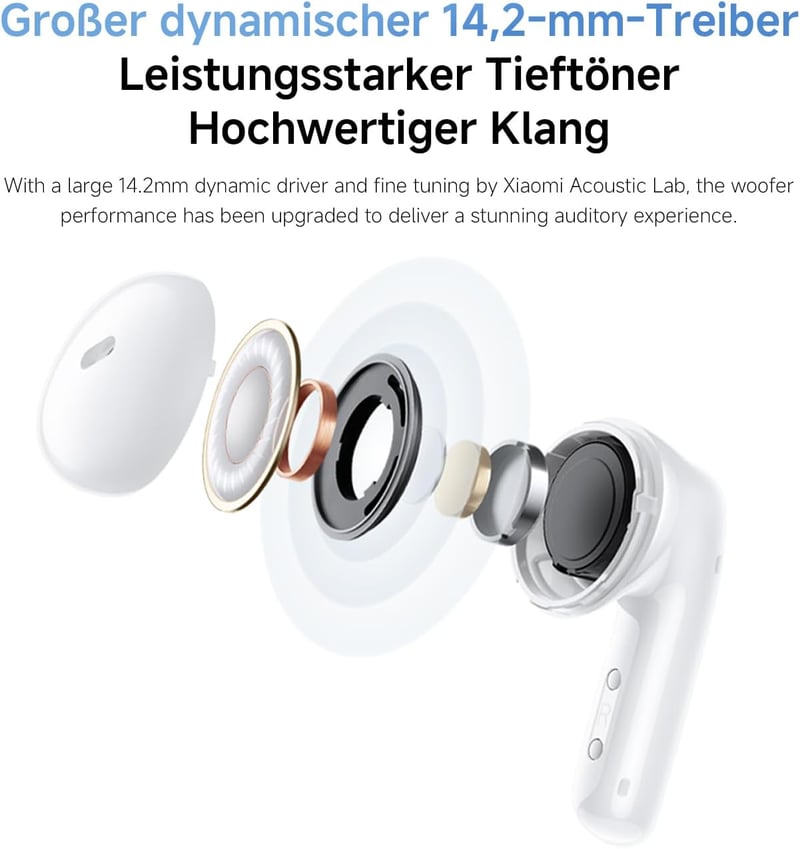 Xiaomi Redmi Buds 6 Active Bluetooth fülhallgató, 30 órás akkumulátor, IPX4