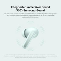 Bluetooth slúchadlá Xiaomi Redmi Buds 6 – zelené, duálny menič, 49 dB aktívne potlačenie hluku, výdrž batérie 10+42 hodín, odolnosť voči vode IP54 7