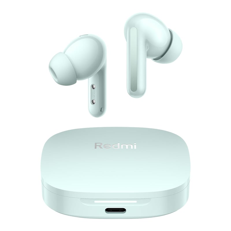 Bluetooth slúchadlá Xiaomi Redmi Buds 6 – zelené, duálny menič, 49 dB aktívne potlačenie hluku, výdrž batérie 10+42 hodín, odolnosť voči vode IP54