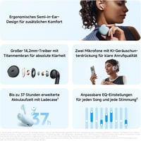 Xiaomi Redmi Buds 8 Active TWS Bluetooth 5.4 félig fülbe illeszkedő fülhallgató - kék 2