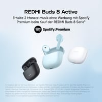 Xiaomi Redmi Buds 8 Active TWS Bluetooth slúchadlá, biele, semi-in-ear, 14,2 mm titánová membrána, silné basy, 37 hodín výdrž batérie, 5EQ, IP54 3