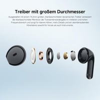 Xiaomi Redmi Buds 8 Active TWS Bluetooth slúchadlá, biele, semi-in-ear, 14,2 mm titánová membrána, silné basy, 37 hodín výdrž batérie, 5EQ, IP54 5