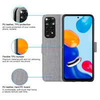Siva preklopna futrola za Xiaomi Redmi Note 11 s pretincem za kartice i stalkom 5