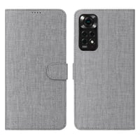 Siva preklopna futrola za Xiaomi Redmi Note 11 s pretincem za kartice i stalkom 8