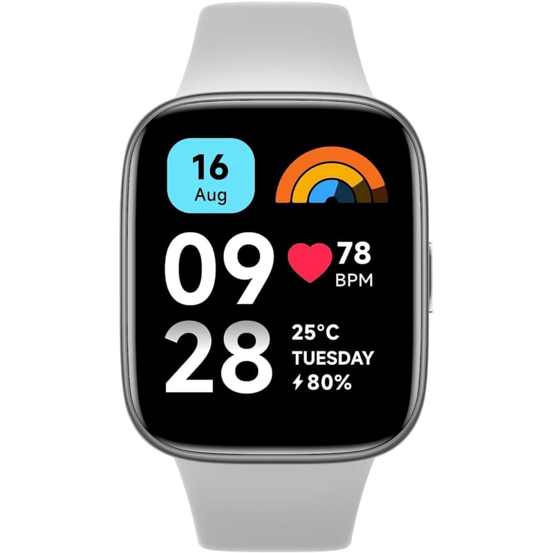 Ceas inteligent Xiaomi Redmi Watch 3 Active - Ecran HD, Rezistență la apă IP68, Monitorizarea sănătății, Gri