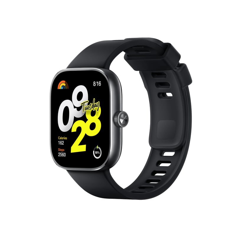 Inteligentné hodinky Xiaomi Redmi Watch 4, 1,97" AMOLED displej, 390x450 px, 60 Hz, HyperOS, meranie tepu a kyslíka v krvi, 20-dňová výdrž batérie, obsidiánová čierna