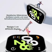 Inteligentné hodinky Xiaomi Redmi Watch 4, 1,97" AMOLED displej, 390x450 px, 60 Hz, HyperOS, meranie tepu a kyslíka v krvi, 20-dňová výdrž batérie, obsidiánová čierna 2