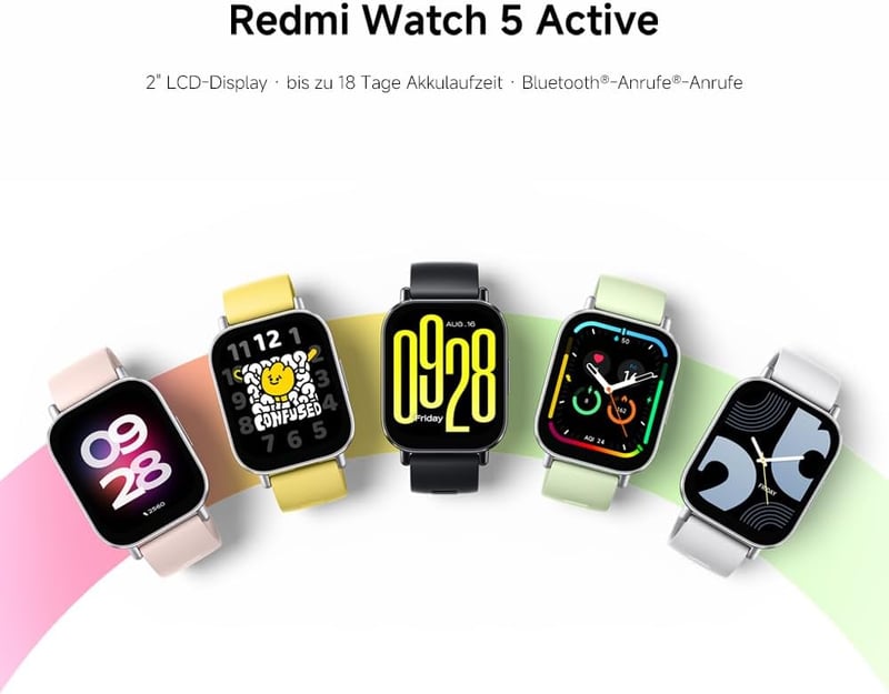 Xiaomi Redmi Watch 5 Active okosóra 2.0" kijelző 18 napos akkumulátor 140+ sportmód