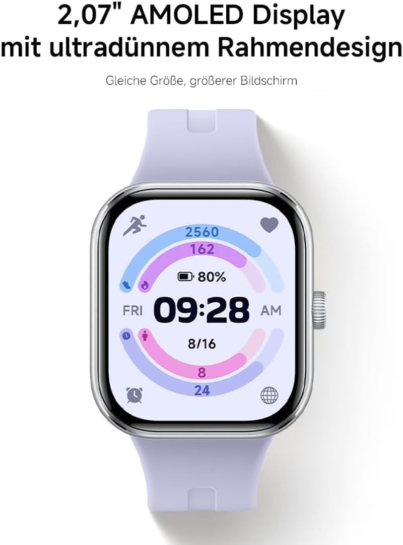 XIAOMI Redmi Watch 5 Okosóra AMOLED 53mm, 24 Napos Akkumulátor, 150+ Sportmód, Pulzusmérés, Alvásmonitor, GPS, 5ATM - Redmi Watch 5, silver