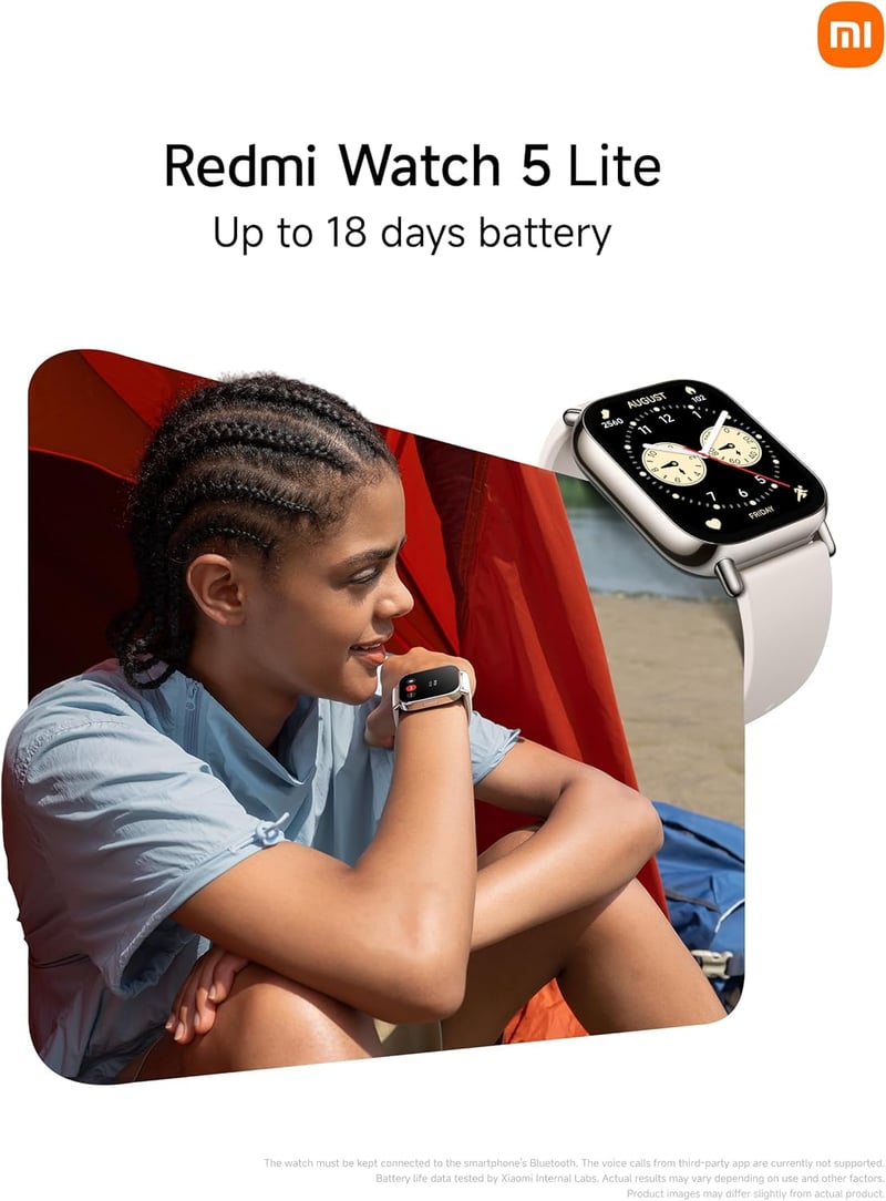 XIAOMI Redmi Watch 5 Okosóra - Fitness Tracker, Vérnyomásmérő, Hosszú Akkumulátor - black, Modern