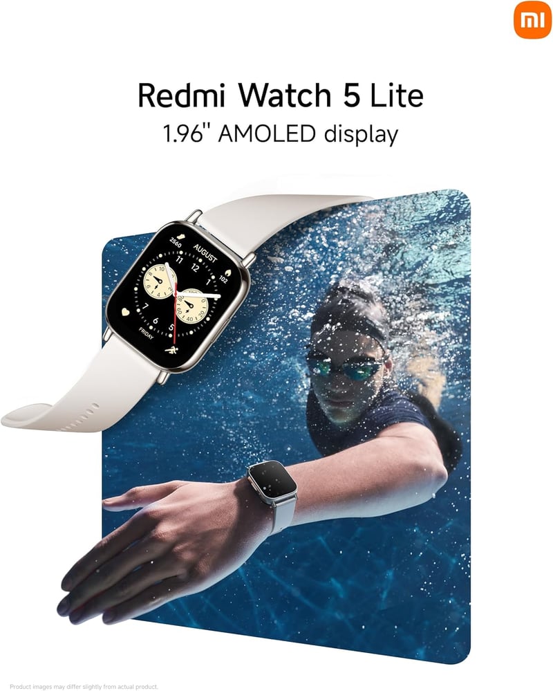 XIAOMI Redmi Watch 5 Okosóra - Fitness Tracker, Vérnyomásmérő, Hosszú Akkumulátor - black, Modern