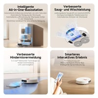 Aspirator robot Xiaomi Robot Vacuum X20+ cu funcție de mop, putere de aspirare 6000 Pa, stație automată de încărcare și golire, autonomie baterie 140 minute 2