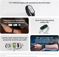Brățară fitness Xiaomi Smart Band 10 cu ecran AMOLED, 5ATM - negru 3