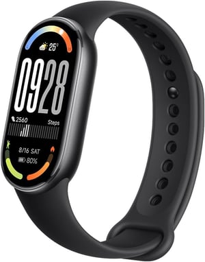 Xiaomi Smart Band 10 pametna narukvica crna, moderan stil, 1,72" AMOLED — oštećen okvir zaslona, ogrebotine na zaslonu (stanje: vidi 2. sliku)