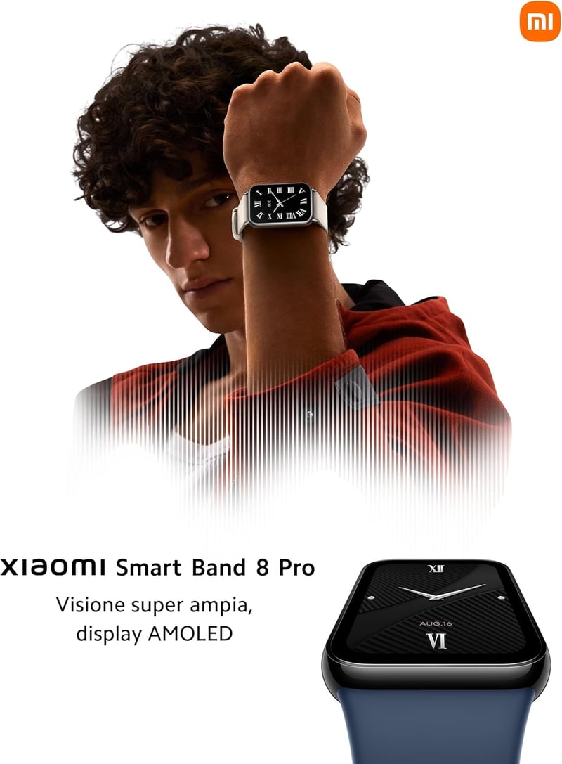 XIAOMI Smart Band 8 Pro Fitness Tracker AMOLED kijelző 20 napos akkumulátor SpO2 - black