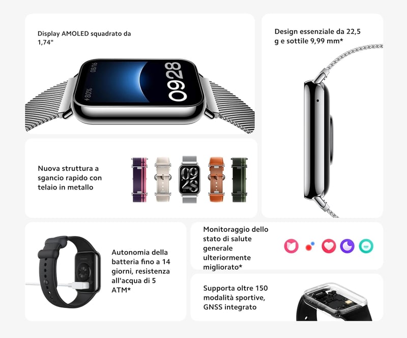 XIAOMI Smart Band 8 Pro Fitness Tracker AMOLED kijelző 20 napos akkumulátor SpO2 - black