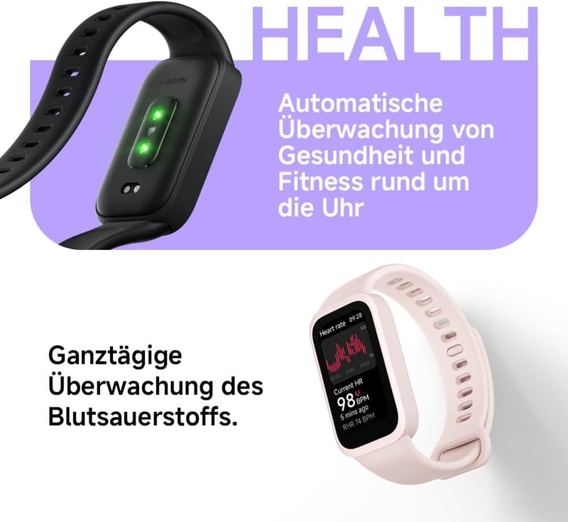 XIAOMI Smart Band 9 Active fekete okosóra 1.47" kijelző 18 napos akkumulátor 50 sportmód vízálló - black