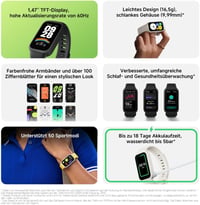XIAOMI Smart Band 9 Active fekete okosóra 1.47" kijelző 18 napos akkumulátor 50 sportmód vízálló - black 2