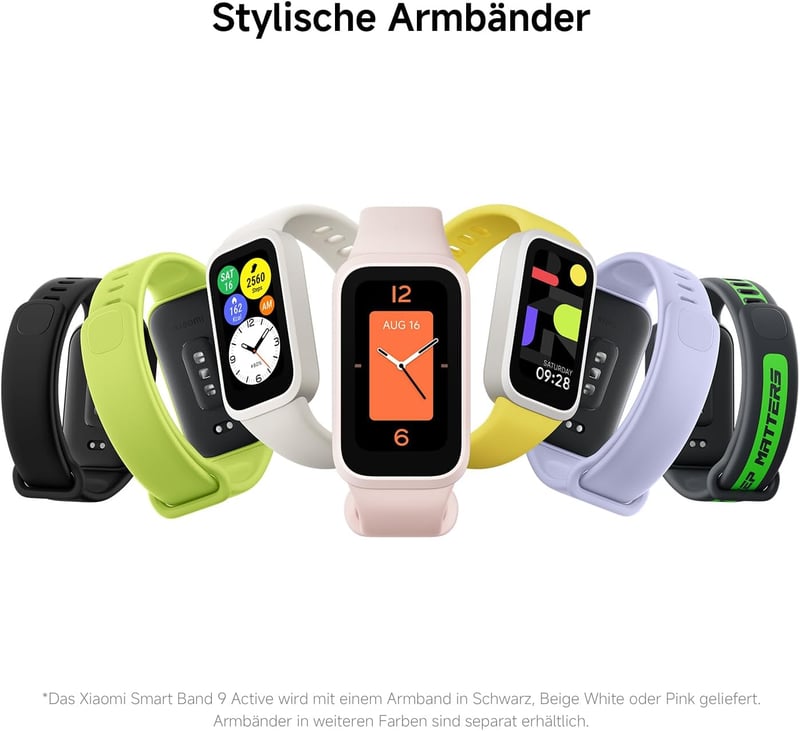 XIAOMI Smart Band 9 Active lila okosóra 37mm, 450 nits, 18 napos akkumulátor, 50 sportmód, vízálló - Purple