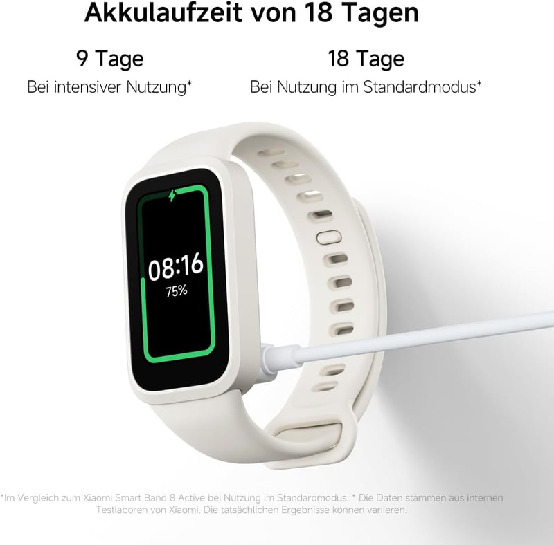 XIAOMI Smart Band 9 Active lila okosóra 37mm, 450 nits, 18 napos akkumulátor, 50 sportmód, vízálló - Purple