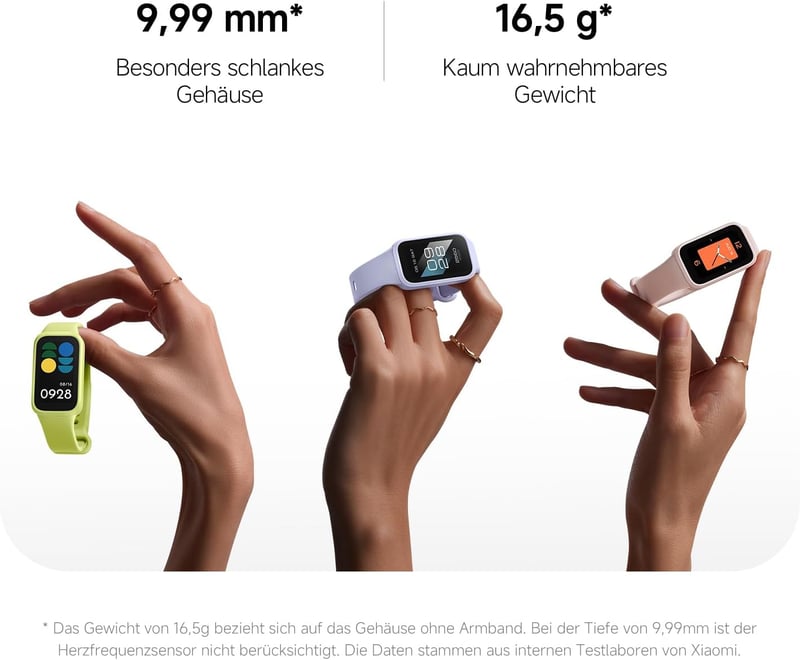 XIAOMI Smart Band 9 Active lila okosóra 37mm, 450 nits, 18 napos akkumulátor, 50 sportmód, vízálló - Purple