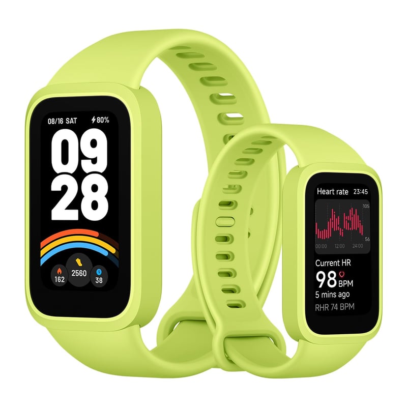 Xiaomi Smart Band 9 Active zelený inteligentný náramok – 37 mm TFT displej, 450 nitov, 18-dňová výdrž batérie, 50 športových režimov, senzor SpO2, vodotesnosť 5ATM