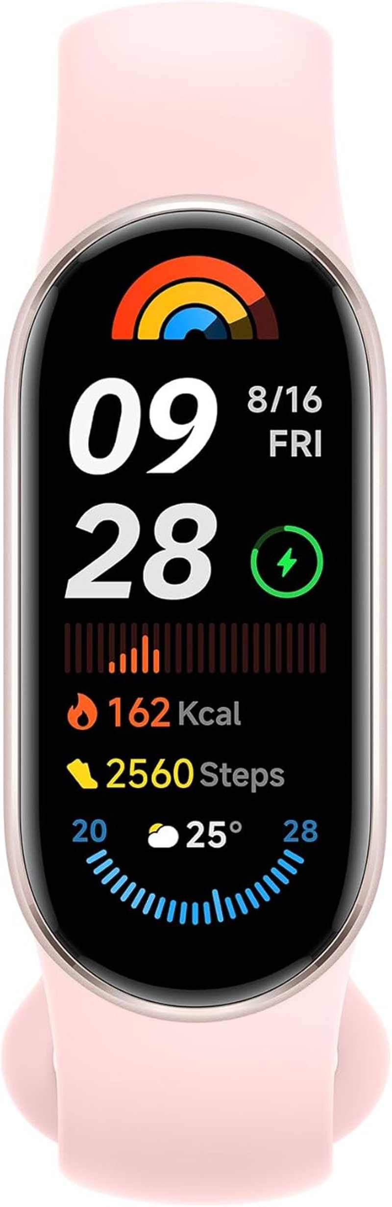 XIAOMI Smart Band 9 AMOLED Fitness Tracker, SpO2 és Pulzusmérő, 5ATM Vízálló - Mystic Rose, Xiaomi Smart Band 9