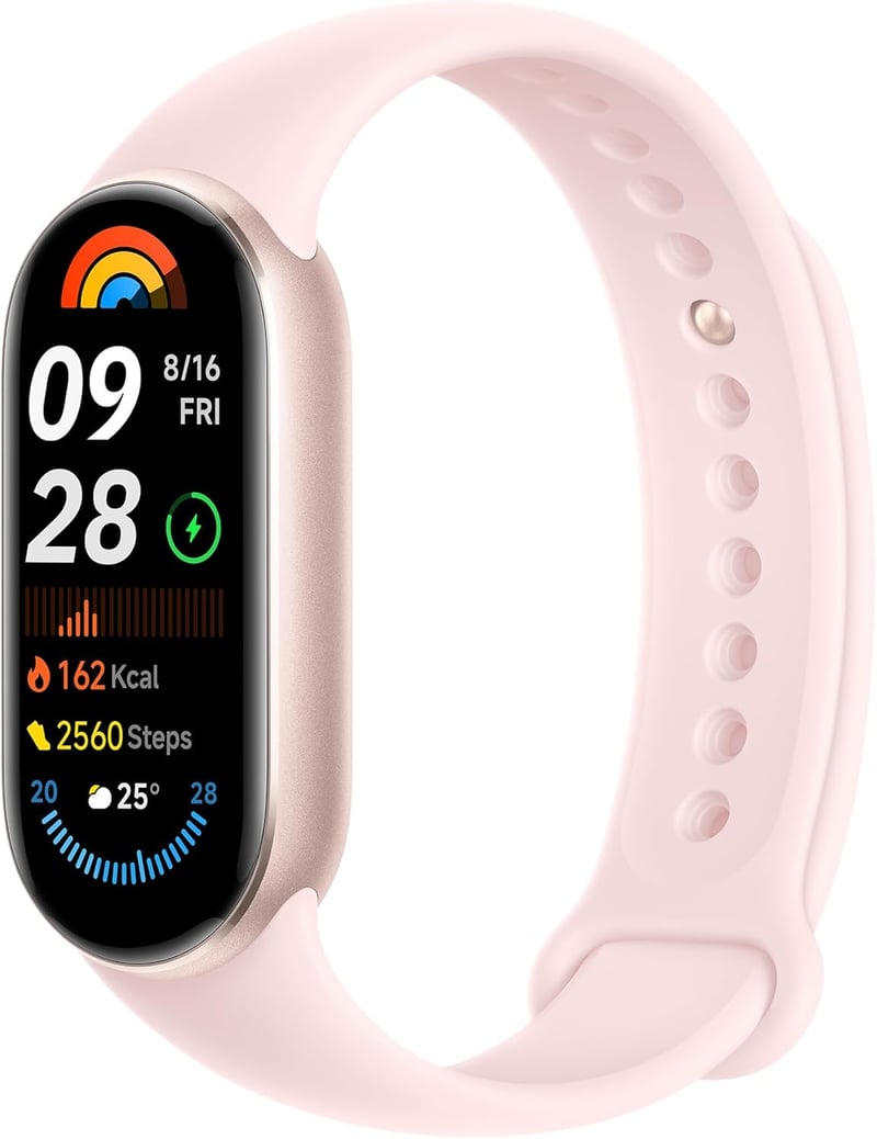 XIAOMI Smart Band 9 AMOLED Fitness Tracker, SpO2 és Pulzusmérő, 5ATM Vízálló - Mystic Rose, Xiaomi Smart Band 9