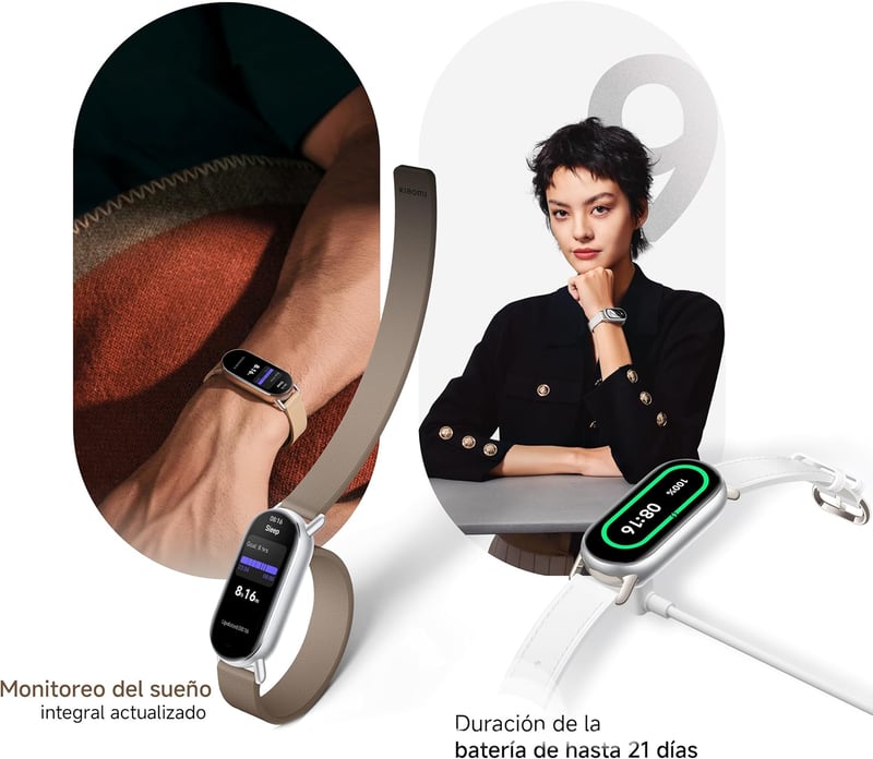 XIAOMI Smart Band 9 AMOLED Fitness Tracker, SpO2 és Pulzusmérő, 5ATM Vízálló - Mystic Rose, Xiaomi Smart Band 9