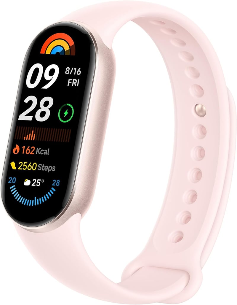 XIAOMI Smart Band 9 AMOLED Fitness Tracker, SpO2 és Pulzusmérő, 5ATM Vízálló - Mystic Rose, Xiaomi Smart Band 9