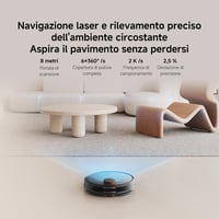 Xiaomi T12 robotporszívó és padlómosó - 3500 Pa, LiDAR navigáció, 130 perces üzemidő 3