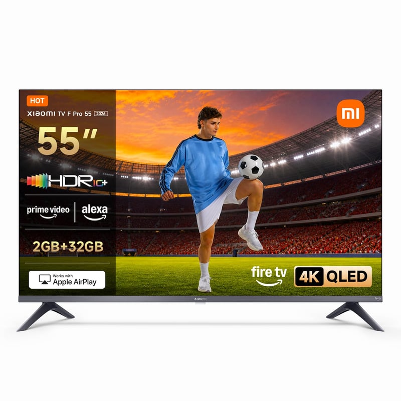 Xiaomi TV F Pro 55 4K QLED Smart TV - 140 cm (55"), Fire OS 8, HDR10+