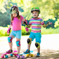 XIAPIA Detská cyklistická prilba a chrániče kolien, set pre deti od 2 do 6 rokov, zelená, ľahká prilba na skateboard, kolobežku, odrážadlo a motorku pre chlapcov a dievčatá 7
