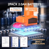 XIAZIR Akkumulátoros Metszőolló 30mm Vágásátmérővel - 21V 2000mAh Dupla Akkumulátor, SK5 Acél Penge, Kertészeti Elektromos Ágvágó Olló 7