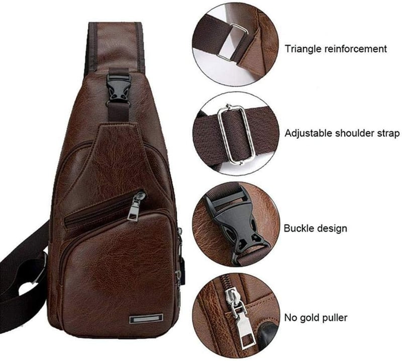 Xieben bőr válltáska férfiaknak és nőknek crossbody táska
