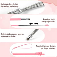 XIHIRCD 3az1-ben érintőceruza stylus iPad iPhone tablet készülékhez rózsaszín 5