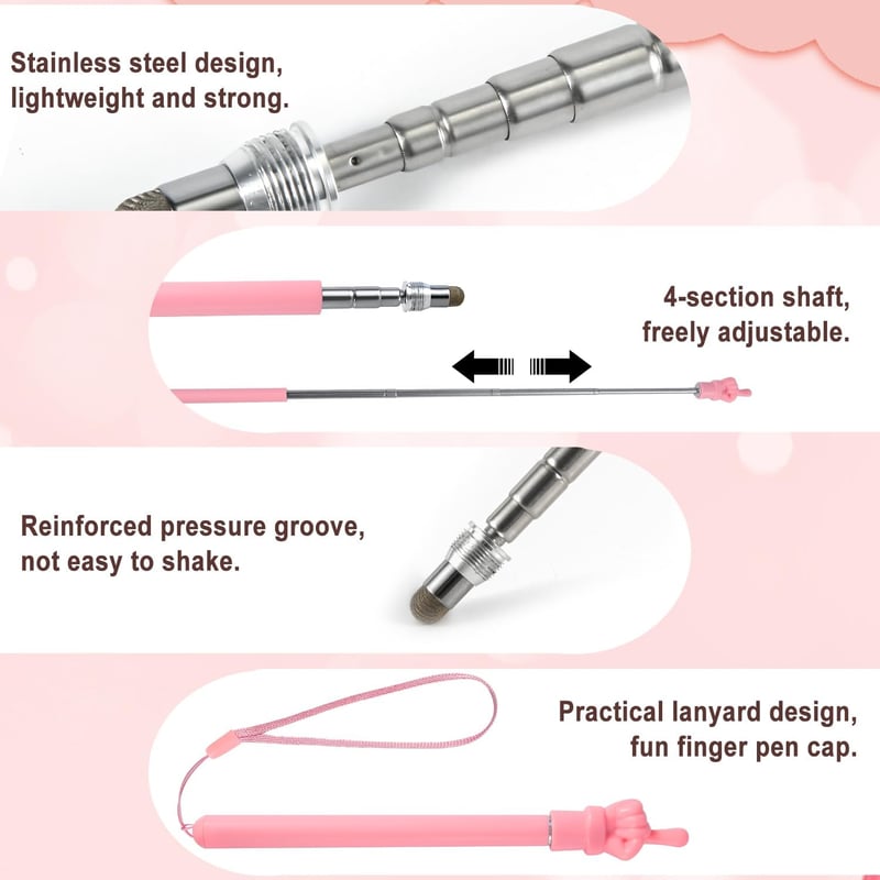 XIHIRCD 3az1-ben érintőceruza stylus iPad iPhone tablet készülékhez rózsaszín