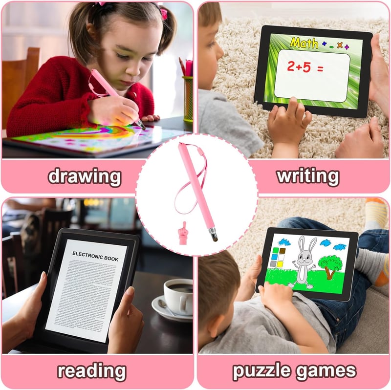 XIHIRCD 3az1-ben érintőceruza stylus iPad iPhone tablet készülékhez rózsaszín