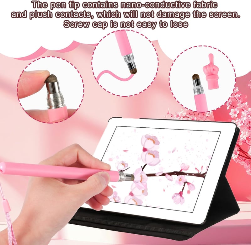 XIHIRCD 3az1-ben érintőceruza stylus iPad iPhone tablet készülékhez rózsaszín