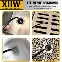 XIIW Csőtisztító Tömlő Készlet 10m, 240 Bar M22 Adapterrel, Fix és Forgó Fúvókákkal, K2-K7 Magasnyomású Mosókhoz Kompatibilis 7
