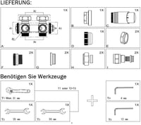 XIIW Termosztátos Radiátor Sarokblokk G1/2" G3/4" 50mm Szelep 6