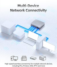XikeStor 2.5G Web Managed Switch 4x RJ45 10G SFP+ Aluminium Hűtéssel 7