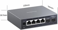 XikeStor 2.5G Web Managed Switch 4x RJ45 10G SFP+ Aluminium Hűtéssel 8