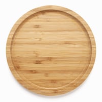 XIMISISE Okrugli bambusov poslužavnik 20x20x2 cm, tanjur za posluživanje, drvena daska za nareske, dekorativni stolni pladanj za kuhinju i dnevni boravak 2